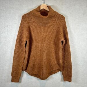 Kühl Sweater Womens S Brown Waffle Knit Raglan Cowl Neck Pullover Outdoor Cozy